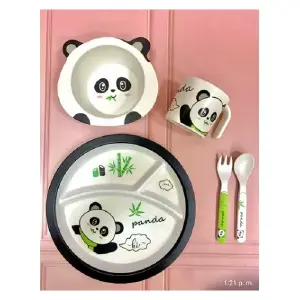 Set Vajilla Platos Oso Panda bebe