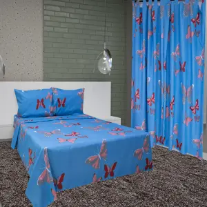 Kit Juego de sabanas 1.40 + Cortinas