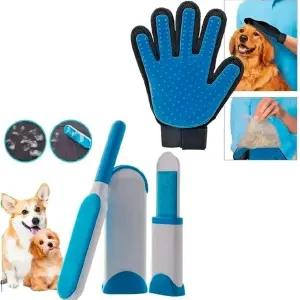Guante Mascotas + Cepillo Quita Motas