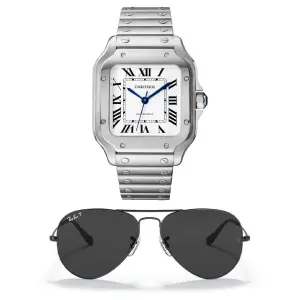 COMBO RELOJSANTOS CARTIER + GAFAS RAYBAN