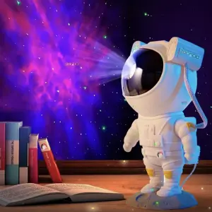 Astronauta Proyector De Galaxia Blanco