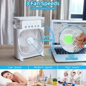 Ventilador De Humidificación Recargable