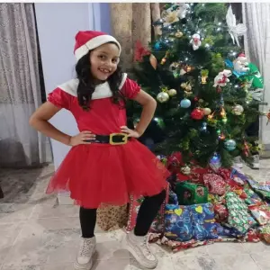 VESTIDO MAMA NOEL TUTU ROJO