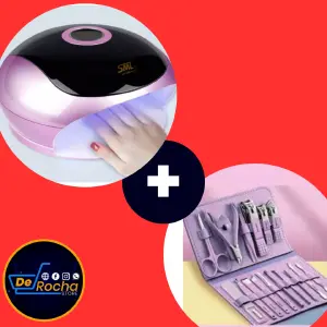 combo lampara para uñas+kit 16 piezas