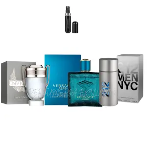 Invictus, 212 men,eros+gafas+perfumero