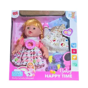 Muñeca Vestido Bebe Tetero Accesorios