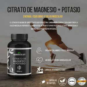 Citrato de magnesio + potasio Garden