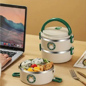 Lonchera Porta Comida 2 en 1: ¡Almacenamiento Inteligente para tus Deliciosas Comidas! - Lonchera porta comida 2 en 1 almacenador