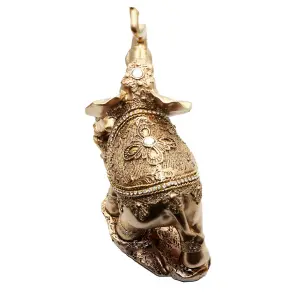 Elefante Dorado Duo Decoración Hogar