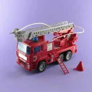 Camión de bomberos dispara agua