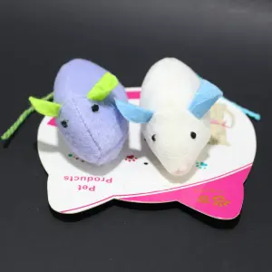 Juguete para gato en forma de raton x2