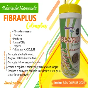 Fibra plus con psyllum y fibra de manzan