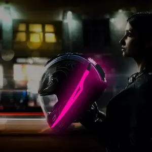 Tira Luz Led Para Casco Motocicleta Bici