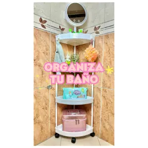 Esquinero De Baño con ruedas plastico