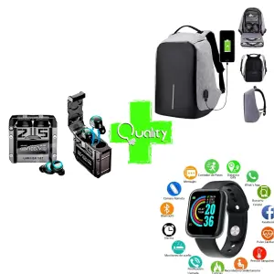 Maleta Antirrobo+Audfionos M25+Reloj Y68