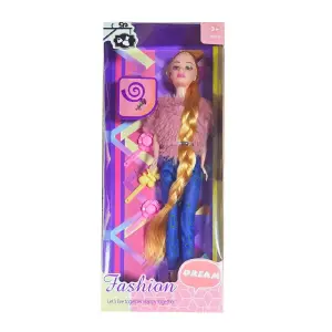 Muñeca Vestido Ganchos Cabello Juguete