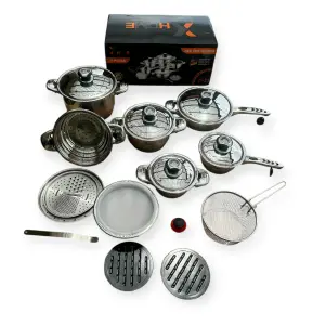 Juego de Ollas 21 piezas bateria acero