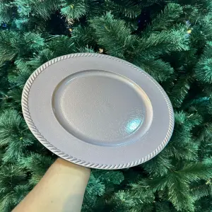 SET X 4 PLATO NAVIDAD BORDE CORDON