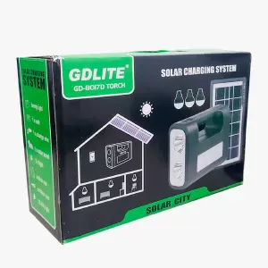 LINTERNA CON PANEL SOLAR Y ALTAVOZ TORCH
