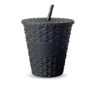 Termo Vaso Doble Pared Con Pitillo