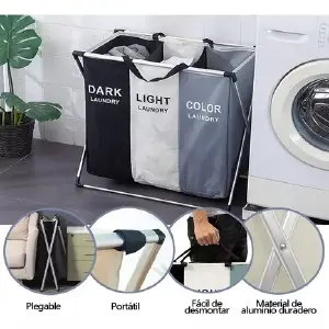 Cesto de ropa sucia plegable para el hog