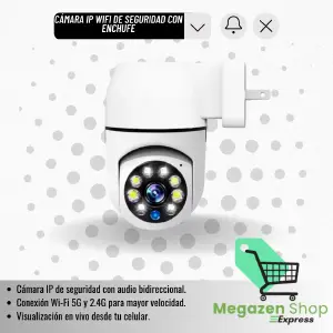 CÁMARA IP WIFI DE SEGURIDAD CON ENCHUFE