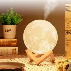 Lampara Luna 3D Con Humidificador