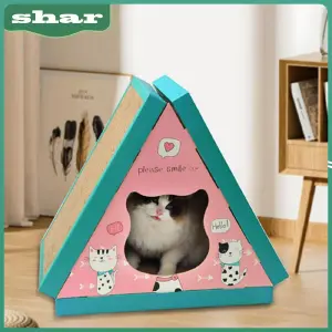 RASCADOR GATO CARTON CASA TRIANGULAR CA