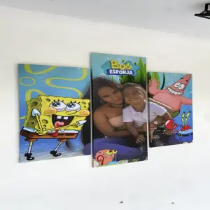 Cuadro Bob Esponja en 3 Piezas