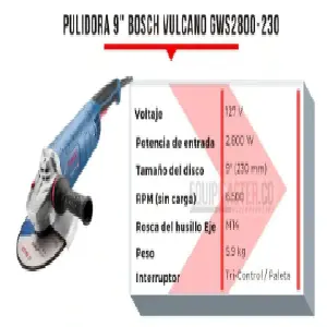 PULIDORA 9" 3800W 230-12