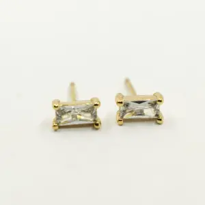 TOPO DORADO CRISTAL RECTANGULAR