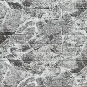 Panel Adhesivo Gris Marmol x 5u