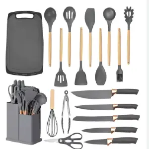 JUEGO DE COCINA COMPLETO 19 UTENSILIOS