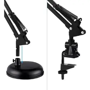 Lampara De Mesa Con Brazo Metálico
