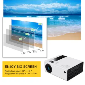 Proyector LED 2000 Lm HD 1080 Wifi Y6