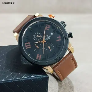 NO:5010 RELOJ CRESPO CRONOGRAFO CUERO HO