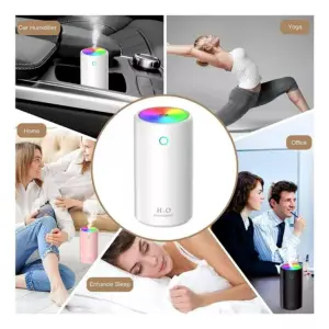 Humidificador h2O con Luz Nocturna: Crea un Ambiente Tranquilo y Relajante - Humidificador h2o con luz nocturna color
