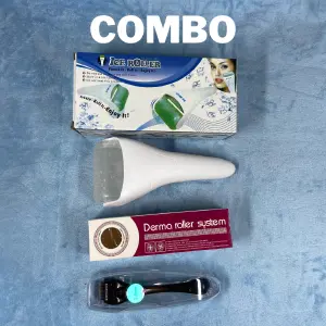 Combo derma roller + ice roller