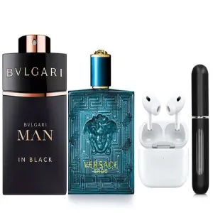 kit(bvlgary in black+eros+airpods+perfum