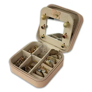 JOYERO CON ESPEJO ORGANIZADOR IDEAL VIAJ