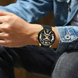 Curren MT09 - Negro / Dorado (8329)