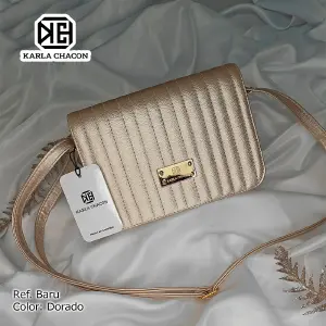 Bolso Dama Karla Chacon Baru Dorado
