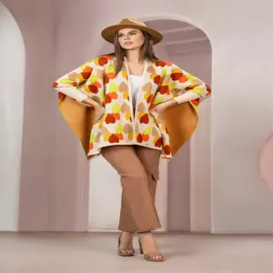 RUANA TEJIDA EN HILO DAMA 5312