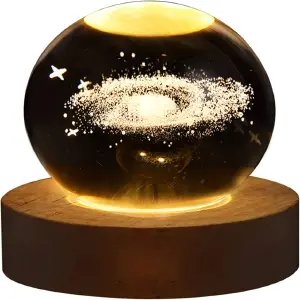 Lampara Esfera 3d Cristal