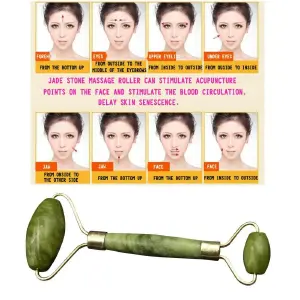 Rodillo de Jade Gua Sha: Tu Ritual de Belleza Facial - Rodillo Jade Gua Sha Tratamiento Facial