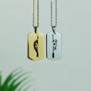 CADENA-DIJE-PAREJAS-PLATEADO-NEGRO-DORAD