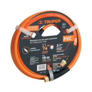 Manguera P/compresor PVC, 15m x 1/4 "
