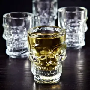 Vaso Calavera Whisky 540 Ml X 6 Unidades