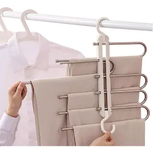 Gancho Organizador Ropa Pantalones 5en1