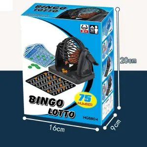 Bingo Lotto Juego De Mesa + Balotera+ 75